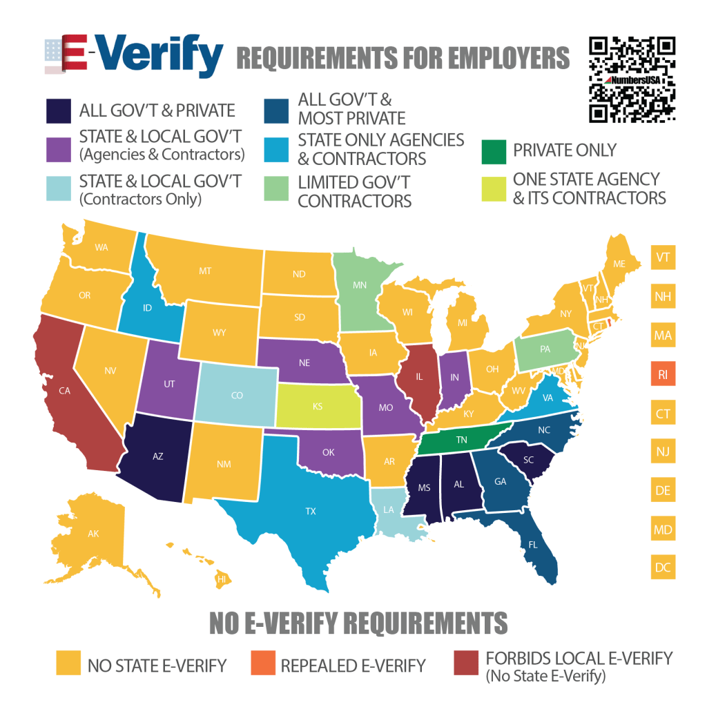 E-Verify State Map