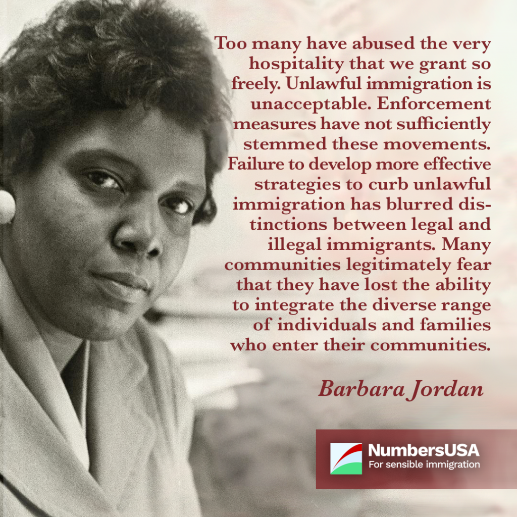 Jordan: "Too many have abused the very hospitality that we grant so freely. Unlawful immigratoin is unacceptable."