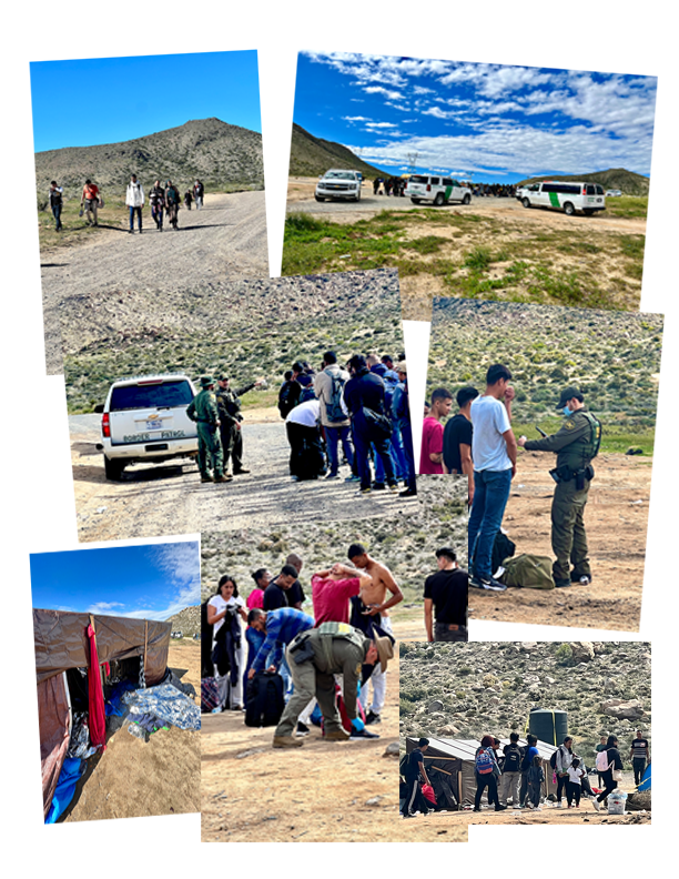 Photos from the alien crossing and apprehension witnessed in Jacumba, California.